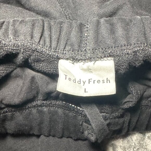 Teddy Fresh Black Embroidered Angel Teddy Bear Jogger Sweatpants - Picture 10 of 10